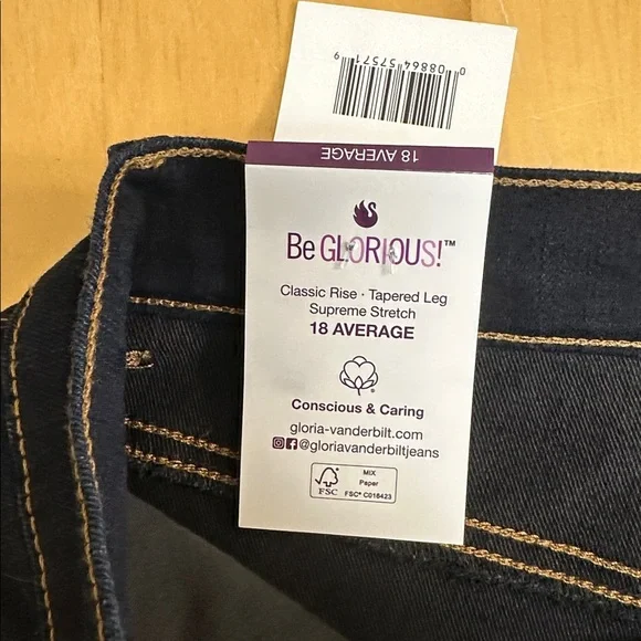 NWT Size 18, Gloria Vanderbilt Blue Jeans - Picture 7 of 9
